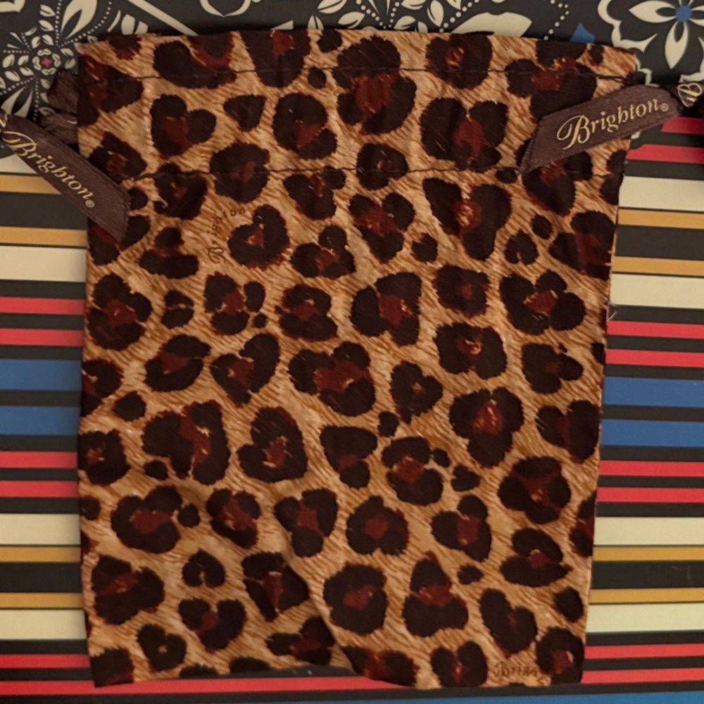 Leopard Print Drawstring Pouch-Set of 5